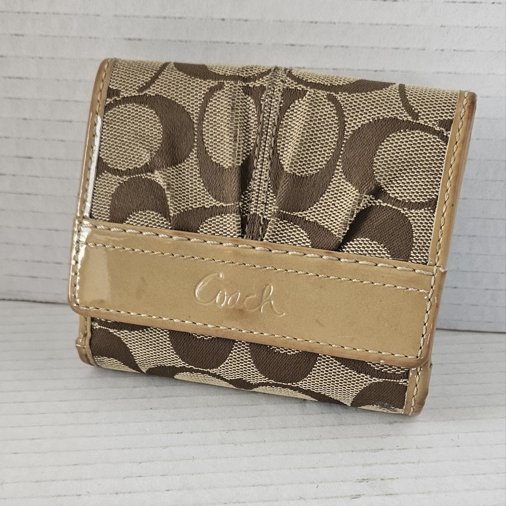 Coach Signature bi fold wallet